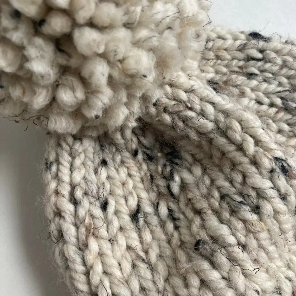 Pine & Poppy Chunky Knit Pom Beanie Baby Hat